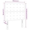 vidaXL Hoofdbord LED 80x5x118/128 cm stof lichtgrijs