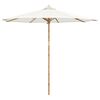vidaXL Tuinparasol Cr&egrave;me Wit &Oslash; 270 x 260 cm Bamboe