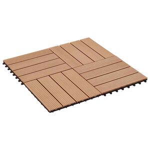 vidaXL Terras Tegel 22 st Teakhout 30 x 30 cm WPC