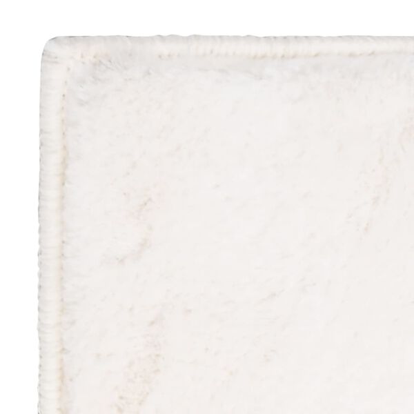 vidaXL Vloerkleed 200x300 cm kunstkonijnenbont cr&egrave;mekleurig