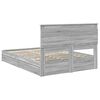 vidaXL Opslag bed met lade Grijs Sonoma 140 x 200 cm Bewerkt hout