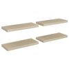 vidaXL Wandschappen zwevend 4 st 60x23,5x3,8 cm MDF eikenkleurig