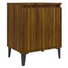 vidaXL Nachtkastje met metalen poten 40x30x50 cm bruin eikenkleur