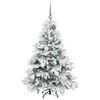 vidaXL Kunstkerstboom met 150 LED met standaard Wit 120 cm PE en PVC