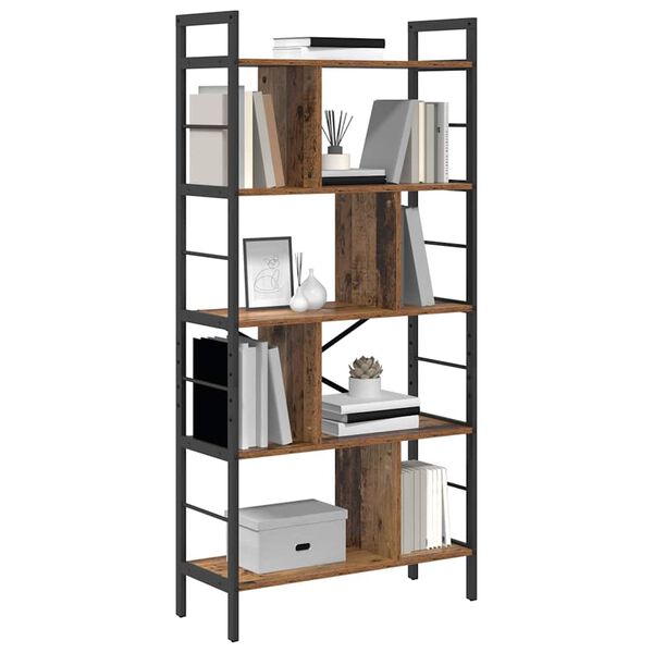 vidaXL Boekenkast Oud Hout 75 x 30 x 156 cm Bewerkt hout