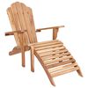 vidaXL Adirondack tuinstoel met voetensteun Naturel Massief Teakhout
