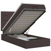 vidaXL Ottoman bed met matras Donkerbruin 90 x 200 cm Stof