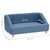 vidaXL Hondenbank 85x50x39 cm linnen blauw