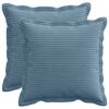 vidaXL Kussensloop 2 st HOUTEN Blauw 35 x 35 cm corduroy