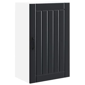 vidaXL Wandkast LUCCA Zwart 50 x 31 x 80 cm Bewerkt hout