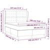 vidaXL Boxspring met matras stof donkerbruin 140x190 cm
