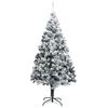 vidaXL Kunstkerstboom met 300 LED Wit 180 cm PVC en Staal en Kunststof