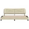 vidaXL Bedframe zonder matras "Hvar" stof cr&egrave;mekleurig 200x200 cm