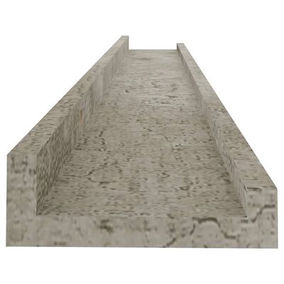 vidaXL Wandschappen 2 st 80x9x3 cm betongrijs