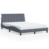 vidaXL Bedframe zonder matras "Hanko" 140x200 cm fluweel donkergrijs