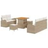 vidaXL Tuin Sofa Set 8 st 7-Aantal zitplaatsen Beige en Cr&egrave;me
