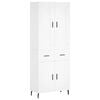 vidaXL Hoge kast 69,5x34x180 cm bewerkt hout wit
