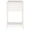 vidaXL Plantenbak met schap 54x34,5x81 cm massief grenenhout wit