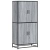 vidaXL Hoge kast 68x35x139 cm bewerkt hout grijs sonoma eikenkleurig