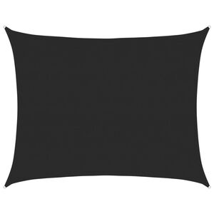 vidaXL Zonnezeil 160 g/m&sup2; rechthoekig 6x8 m HDPE zwart