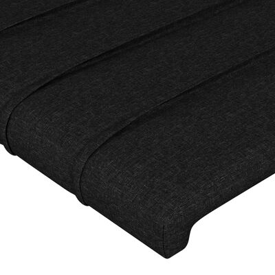 vidaXL Bedframe met hoofdbord stof zwart 80x200 cm