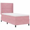 vidaXL Boxspringbed met matras met LED Roze 90 x 190 cm Fluweel