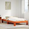 vidaXL Bedframe zonder matras massief grenenhout wasbruin 75x190 cm