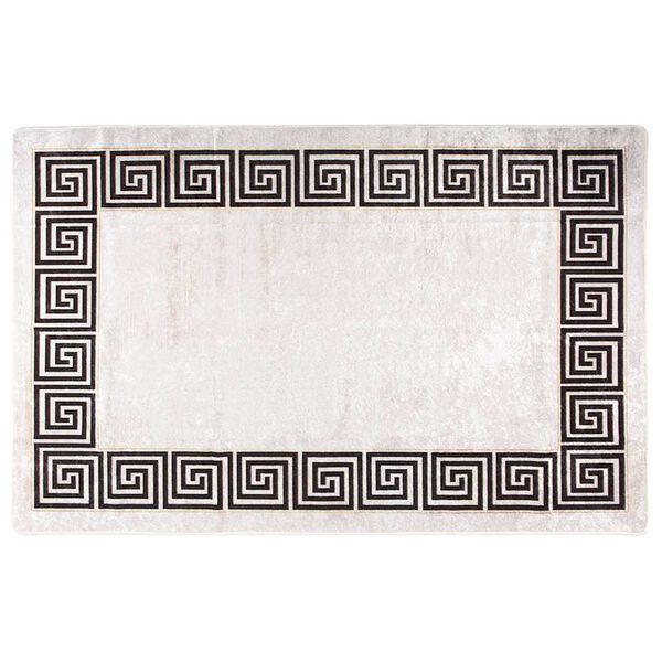 vidaXL Vloerkleed wasbaar anti-slip 160x230 cm lichtbeige