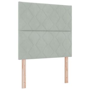 vidaXL Hoofdbord Lichtgrijs 90 cm Fluweel