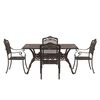 vidaXL Tuin eettafelset 5 pcs Brons Aluminium