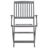 vidaXL Tuinstoelen 4 st inklapbaar met kussens massief acaciahout