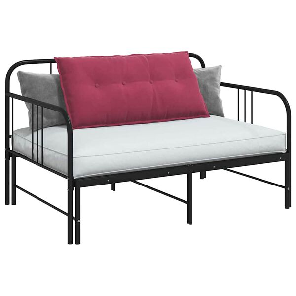 vidaXL Rugkussen Wijnrood 100 x 50 cm Cordstof