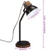 vidaXL Bureaulamp 25 W E27 18x18x60 cm zwart