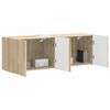 vidaXL TV-wandkast 2 pcs Sonoma Eiken 59,5 x 31 x 40 cm Bewerkt hout