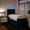 vidaXL Boxspring met matras fluweel blauw 90x200 cm