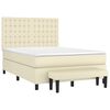 vidaXL Boxspring met matras kunstleer cr&egrave;mekleurig 140x190 cm