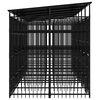 vidaXL Hondenkennel met dak 11,06 m&sup2; staal