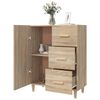 vidaXL Dressoir 69,5x34x90 cm bewerkt hout sonoma eikenkleurig
