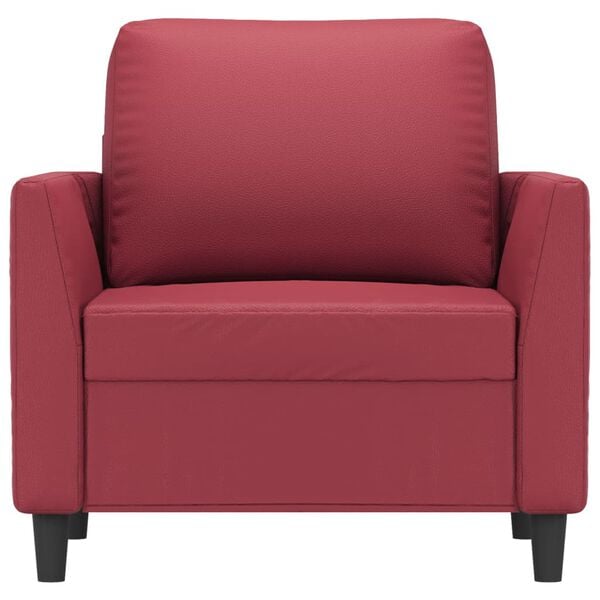 vidaXL Fauteuil 60 cm kunstleer wijnrood