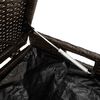 vidaXL Opbergbank met kussen voor buiten 100 cm poly rattan bruin