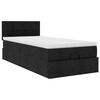 vidaXL Ottoman bed met matras en LED's 90x190cm stof zwart