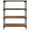 vidaXL Boekenkast 80x33x100 cm bewerkt hout en staal gerookt eiken