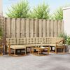 vidaXL Buiten bankenset met kussen 8 pcs Natuurlijk en Beige
