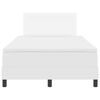 vidaXL Boxspringbed met matras Wit 120 x 190 cm Kunstleer