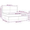 vidaXL Boxspring met matras stof lichtgrijs 180x200 cm