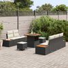 vidaXL Tuin Sofa Set met kussen met opslag 8 pcs Zwart en Cr&egrave;me