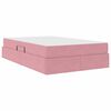 vidaXL Opbergbed met matras met matras Roze 120 x 200 cm Fluweel