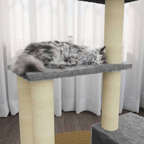 vidaXL Kattenmeubel met sisal krabpalen 71 cm lichtgrijs