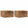 vidaXL Nachtkastjes 2 st wandgemonteerd 34x30x20 cm artisanaal eiken