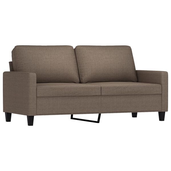 vidaXL 3-delige Loungeset met kussens stof taupe